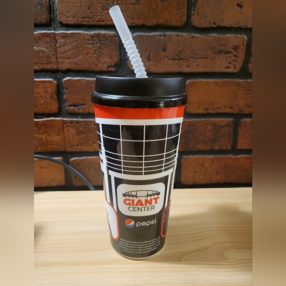 Giant Center Souvenir Pepsi Drink Cup with Straw